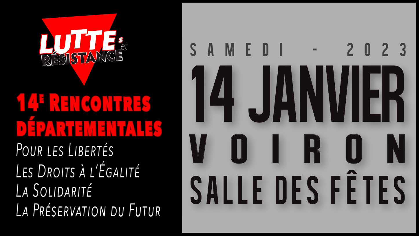 Journée “Luttes et Résistance” — 14 janvier à Voiron