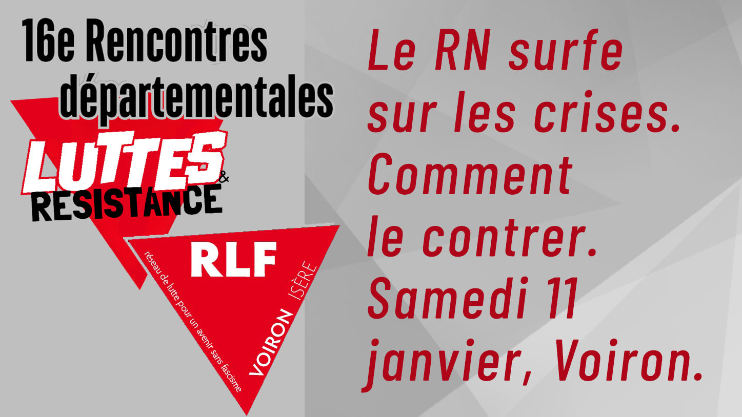 Samedi 11 janvier : le RN ment ! Journée “Luttes et Résistance” à Voiron