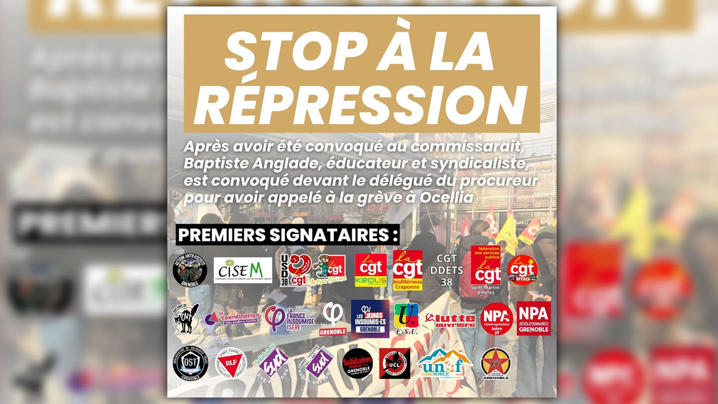 Jeudi 16 avril, rassemblement : quand le procureur veut interdire l’expression syndicale