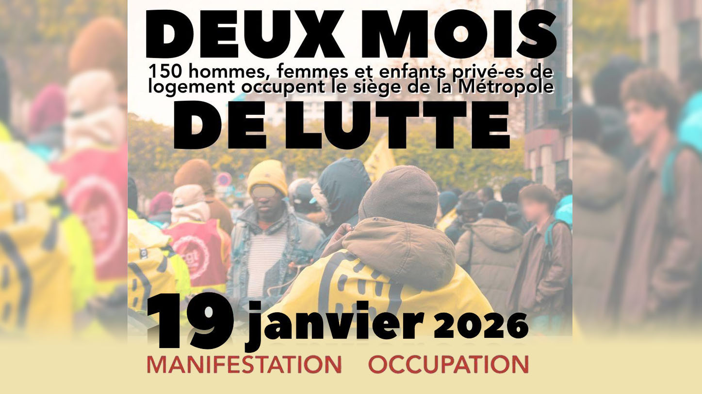 Lundi 19 janvier : manifestation occupation, il faut que les occupant-es de la Métro soient relogé-es !